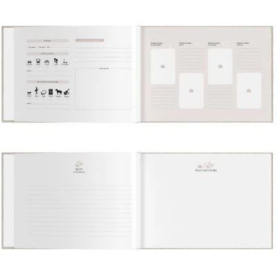 Livre Souvenirs D'école En Lin (8 Périodes Scolaires) 3 Livre Souvenirs D'école En Lin (8 Périodes Scolaires) – Image 3