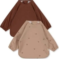 Lot De 2 Bavoirs à Manches Longues Cherry