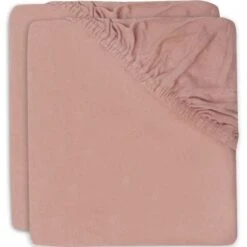 Jollein Lot De 2 Draps Housses De Berceau Bois De Rose (40 X 80 Cm)