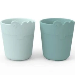 Done By Deer Lot De 2 Gobelets Kiddish Croco Bleu