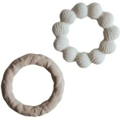 Lot De 2 Jouets De Dentition En Hévéa Ocean And Shell