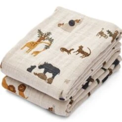 Liewood Lot De 2 Langes En Coton Bio Lewis All Together Sandy (65 X 65 Cm)