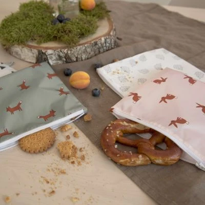LÄSSIG Lot De 2 Pochettes à Goûter Little Forest Lapin 7 LÄSSIG Lot De 2 Pochettes à Goûter Little Forest Lapin – Image 7