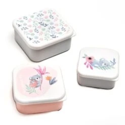 Lot De 3 Boîtes à Goûter Koala Lila