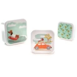 Lot De 3 Boîtes à Gouter Marcel -Bébé Rêves Promos Magasin lot de 3 boites a gouter marcel 4