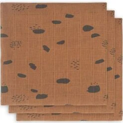 Jollein Lot De 3 Langes Hydrophiles Spot Caramel (70 X 70 Cm)