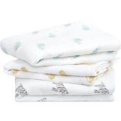 Aden + Anais Lot De 3 Langes Musy En Coton Bio Animal Kingdom (70 X 70 Cm)