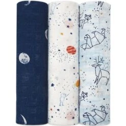 Aden + Anais Lot De 3 Maxi Langes Silky Soft Stargaze (120 X 120 Cm)