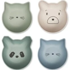 Liewood Lot De 4 Bols Filiz Classic Dusty Mint Multi Mix