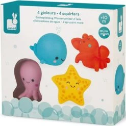 Janod Lot De 4 Gicleurs De Bain Animaux Marins -Bébé Rêves Promos Magasin lot de 4 gicleurs de bain animaux marins 6