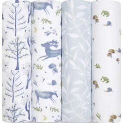 Aden + Anais Lot De 4 Maxi Langes En Coton Bio Outdoors (120 X 120 Cm)