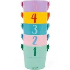 Janod Lot De 5 Seaux D'activités Pour Le Bain -Bébé Rêves Promos Magasin lot de 5 seaux d activites pour le bain 3