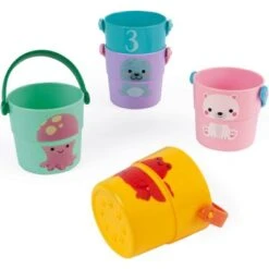 Janod Lot De 5 Seaux D'activités Pour Le Bain -Bébé Rêves Promos Magasin lot de 5 seaux d activites pour le bain 5