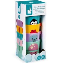 Janod Lot De 5 Seaux D'activités Pour Le Bain -Bébé Rêves Promos Magasin lot de 5 seaux d activites pour le bain 7