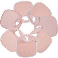 Lot De 7 Bavoirs De Naissance à Velcro Roses