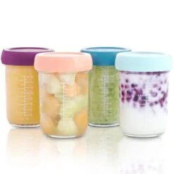 BabyMoov Lot De 8 Pots De Conservation En Verre Babybols + Livret De Recettes -Bébé Rêves Promos Magasin lot de 8 pots de conservation en verre babybols livret de recettes 3
