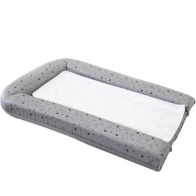 Matelas à Langer + 2 Carrés éponges étoile Gris 2 Matelas à Langer + 2 Carrés éponges étoile Gris – Image 2