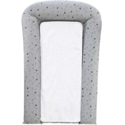 Matelas à Langer + 2 Carrés éponges étoile Gris