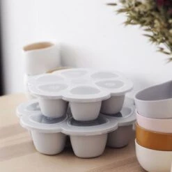 Beaba Moule De Congélation Multi Portions Silicone Light Mist (6 X 90 Ml) -Bébé Rêves Promos Magasin moule de congelation multi portions silicone light mist 6 x 90 ml 3