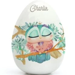 Oeuf En Porcelaine Chouette (personnalisable)