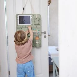 LÄSSIG Organiseur De Voiture Happy Prints Olive Clair -Bébé Rêves Promos Magasin organiseur de voiture happy prints olive clair 5