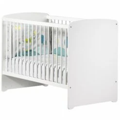 Pack Duo Lit Bébé Têtes Panneaux Blanc Et Commode à Langer Coeur Rose New Basic -Bébé Rêves Promos Magasin pack duo lit bebe tetes panneaux blanc et commode a langer coeur rose new basic 3