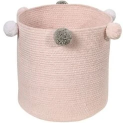 Lorena Canals Panier De Rangement Bubbly En Coton Rose (30 X 30 Cm)