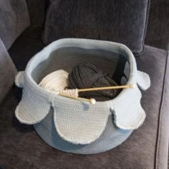 Lorena Canals Panier De Rangement Pétale Bleu (20 X 33 Cm) -Bébé Rêves Promos Magasin panier de rangement petale bleu 20 x 33 cm 4