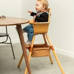 Childhome Panier Effet Cuir Nude Pour Chaise Haute Evolu -Bébé Rêves Promos Magasin panier effet cuir nude pour chaise haute evolu 5