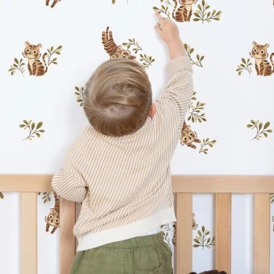 Papier Peint Cute Tiger (50 Cm X 10 M) 2 Papier Peint Cute Tiger (50 Cm X 10 M) – Image 2