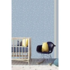 Papier Peint Intissé Constellation Bleu (10 M) -Bébé Rêves Promos Magasin papier peint intisse constellation bleu 10 m 4