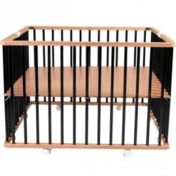 Parc Pliant Carré En Bois Gaby Hybride Noir -Bébé Rêves Promos Magasin parc pliant carre en bois gaby hybride noir 3