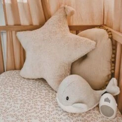 FLOW Peluche Bruit Blanc Baleine Moby Grise (21 Cm) -Bébé Rêves Promos Magasin peluche bruit blanc baleine moby grise 21 cm 5