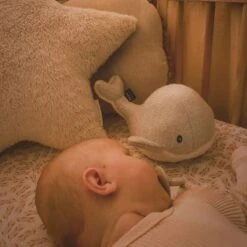 FLOW Peluche Bruit Blanc Baleine Moby Grise (21 Cm)