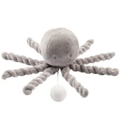 NATTOU Peluche Musicale Pieuvre Lapidou Gris (28 Cm)