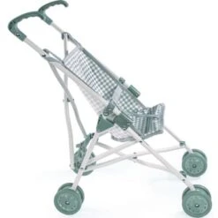 Pasito A Pasito Petite Poussette Pour Poupée Tom Vichy Vert (48 X 54 Cm) -Bébé Rêves Promos Magasin petite poussette pour poupee tom vichy vert 48 x 54 cm 3