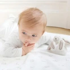 TARTINE ET CHOCOLAT Plaid Petit Augustin (80 X 100 Cm) -Bébé Rêves Promos Magasin plaid petit augustin 80 x 100 cm 3