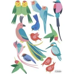 Planche De Stickers Oiseaux Rio