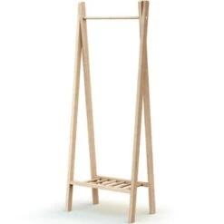 Portant à Vêtements En Bois De Hêtre Brut Essentiel