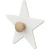 Porte-manteau Mural étoile En Bois De Hêtre Brut Essentiel Blanc