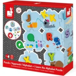 Janod Puzzle à Encastrer J’apprends L'alphabet -Bébé Rêves Promos Magasin puzzle a encastrer j apprends l alphabet 6