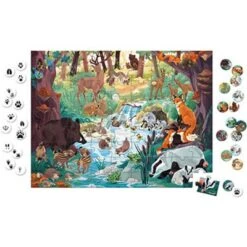 Janod Puzzle Cherche Et Trouve Les Empreintes WWF (81 Pièces)
