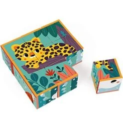 Janod Puzzle Cubes En Carton Animaux WWF (9 Cubes)
