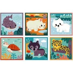 Janod Puzzle Cubes En Carton Animaux WWF (9 Cubes) -Bébé Rêves Promos Magasin puzzle cubes en carton animaux wwf 9 cubes 3
