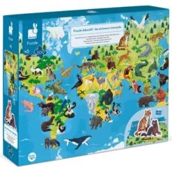 Janod Puzzle éducatif Géant Les Animaux Menacés (200 Pièces) -Bébé Rêves Promos Magasin puzzle educatif geant les animaux menaces 200 pieces 5