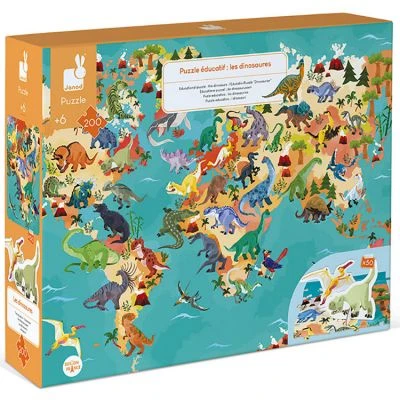 Janod Puzzle éducatif Géant Les Dinosaures (200 Pièces) 5 Janod Puzzle éducatif Géant Les Dinosaures (200 Pièces) – Image 5