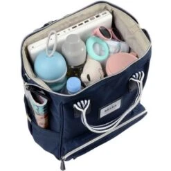 Beaba Sac à Dos à Langer Wellington Bleu Marine -Bébé Rêves Promos Magasin sac a dos a langer wellington bleu marine 6
