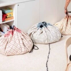 Play&Go Sac à Jouets 2 En 1 Printed Colors Geo Vert -Bébé Rêves Promos Magasin sac a jouets 2 en 1 printed colors geo vert 6