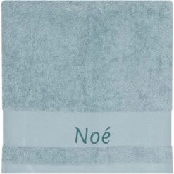 Serviette De Bain Bleue Renard Personnalisable (50 X 100 Cm) -Bébé Rêves Promos Magasin serviette de bain bleue renard personnalisable 50 x 100 cm 3