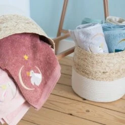 Serviette De Bain Bleue Renard Personnalisable (70 X 140 Cm) -Bébé Rêves Promos Magasin serviette de bain bleue renard personnalisable 70 x 140 cm 4